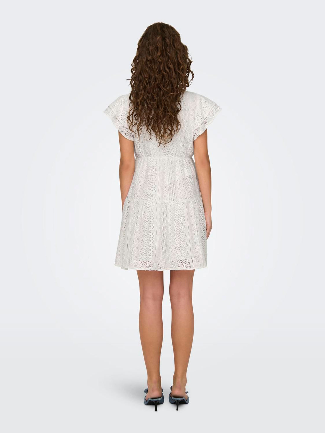 Onlhelena Lace Capsl Dress Wvn Noos Hvit
