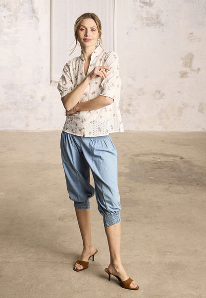 Pzjill Denim Capri Blå