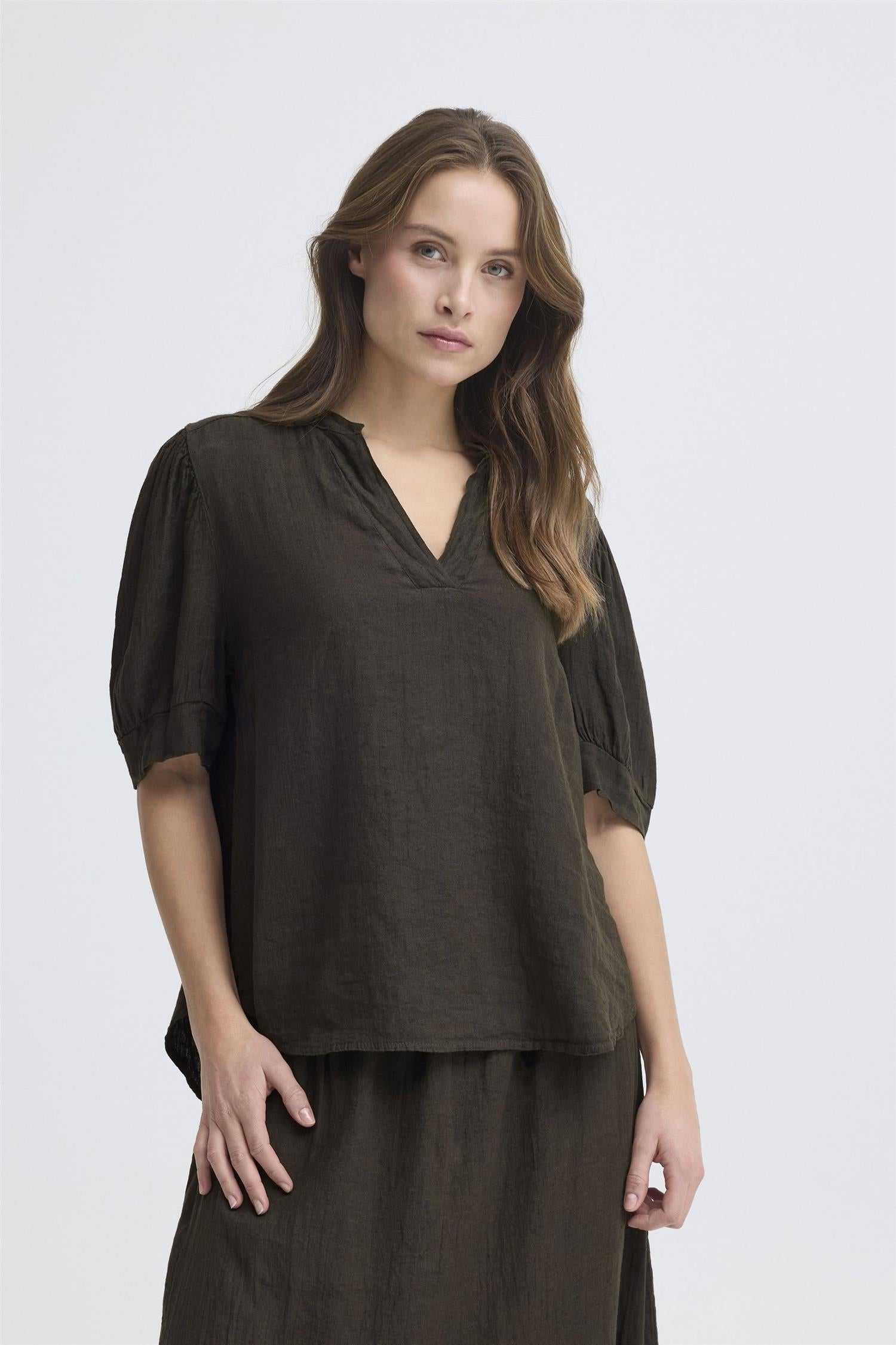 Sbfontanelle Ss 2 Blouse Brun
