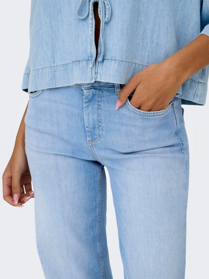 Onlblush Mid Straight Dnm Rea828 Noos Blå