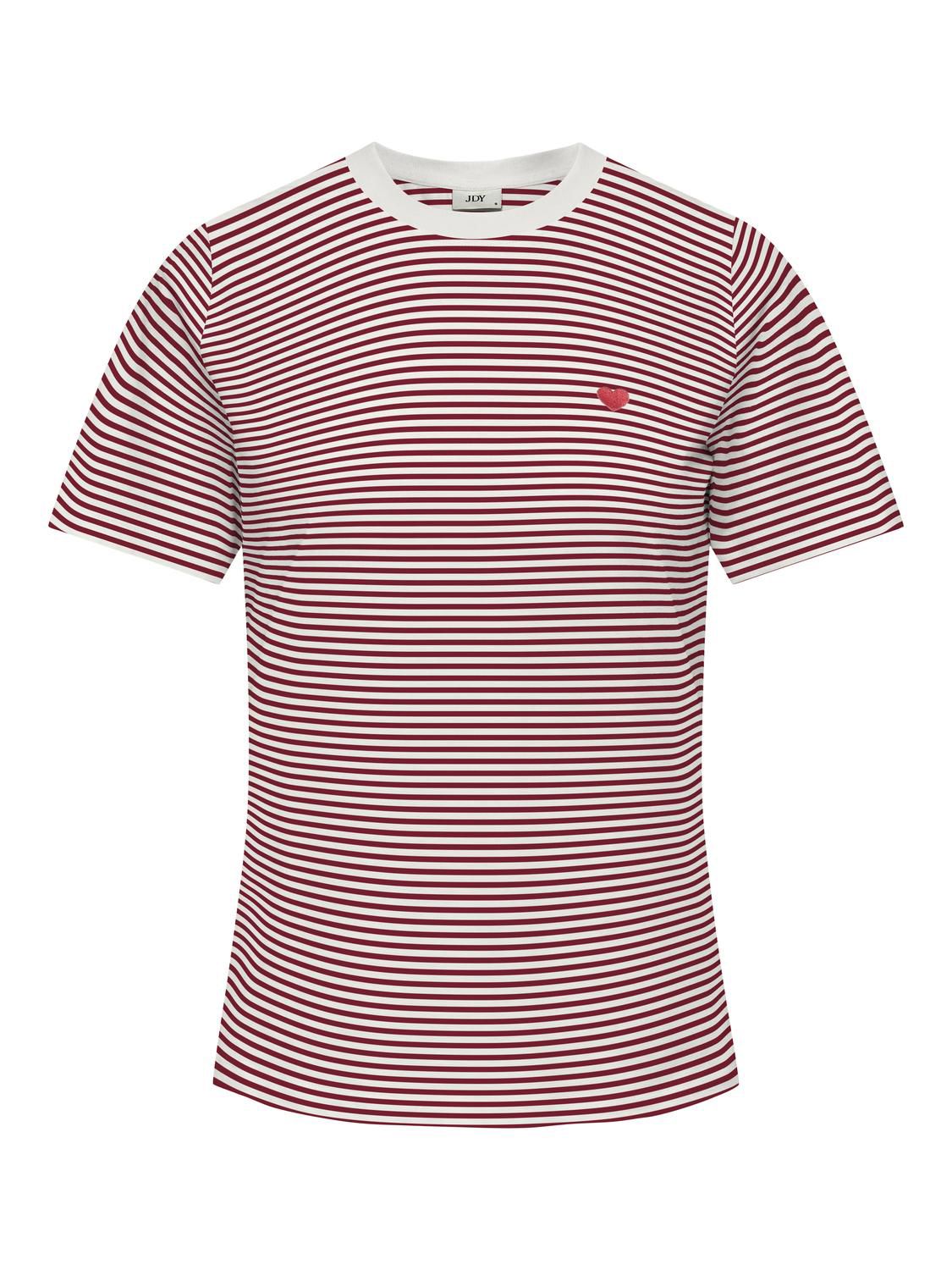 Jdypisa S/s Print Top Jrs Noos Rød