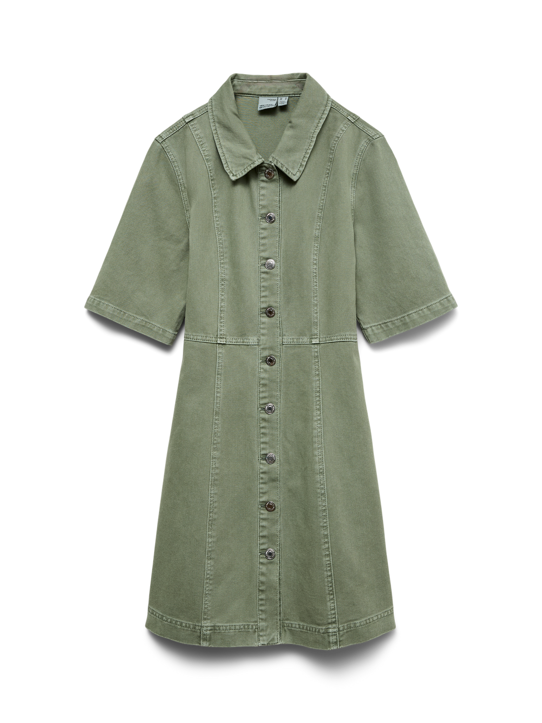Vmdaisy 2/4 Short Denim Dress Noos Grønn
