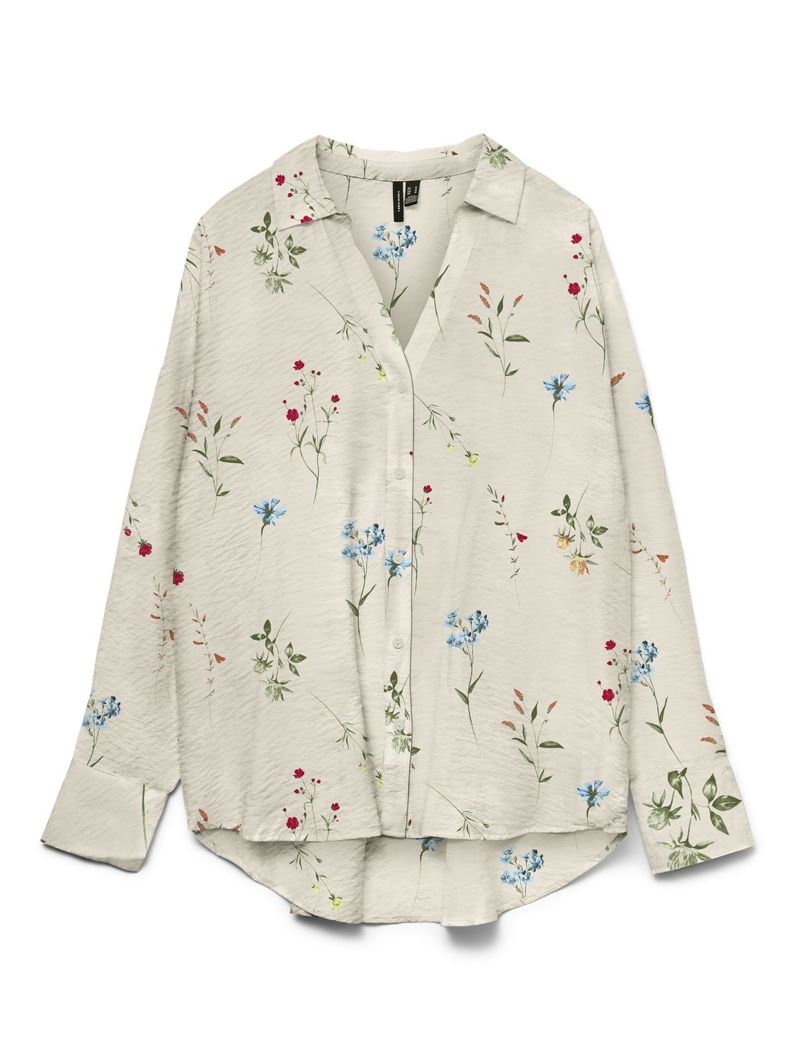 Vmjosie Ls Oversize Shirt Wvn Boo Beige