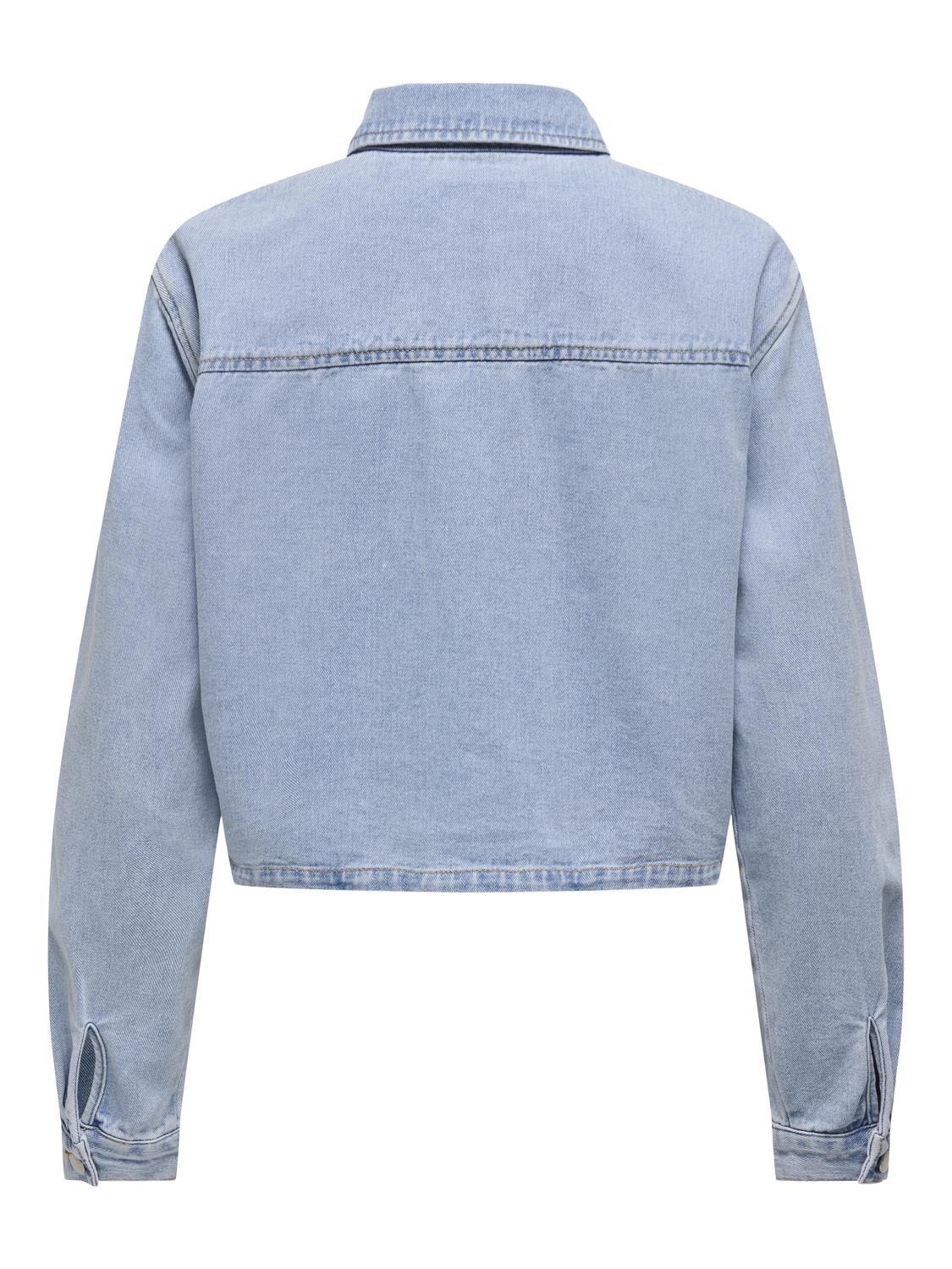 Jdymarly L/s Boxy Shacket  Dnm Noos Blå