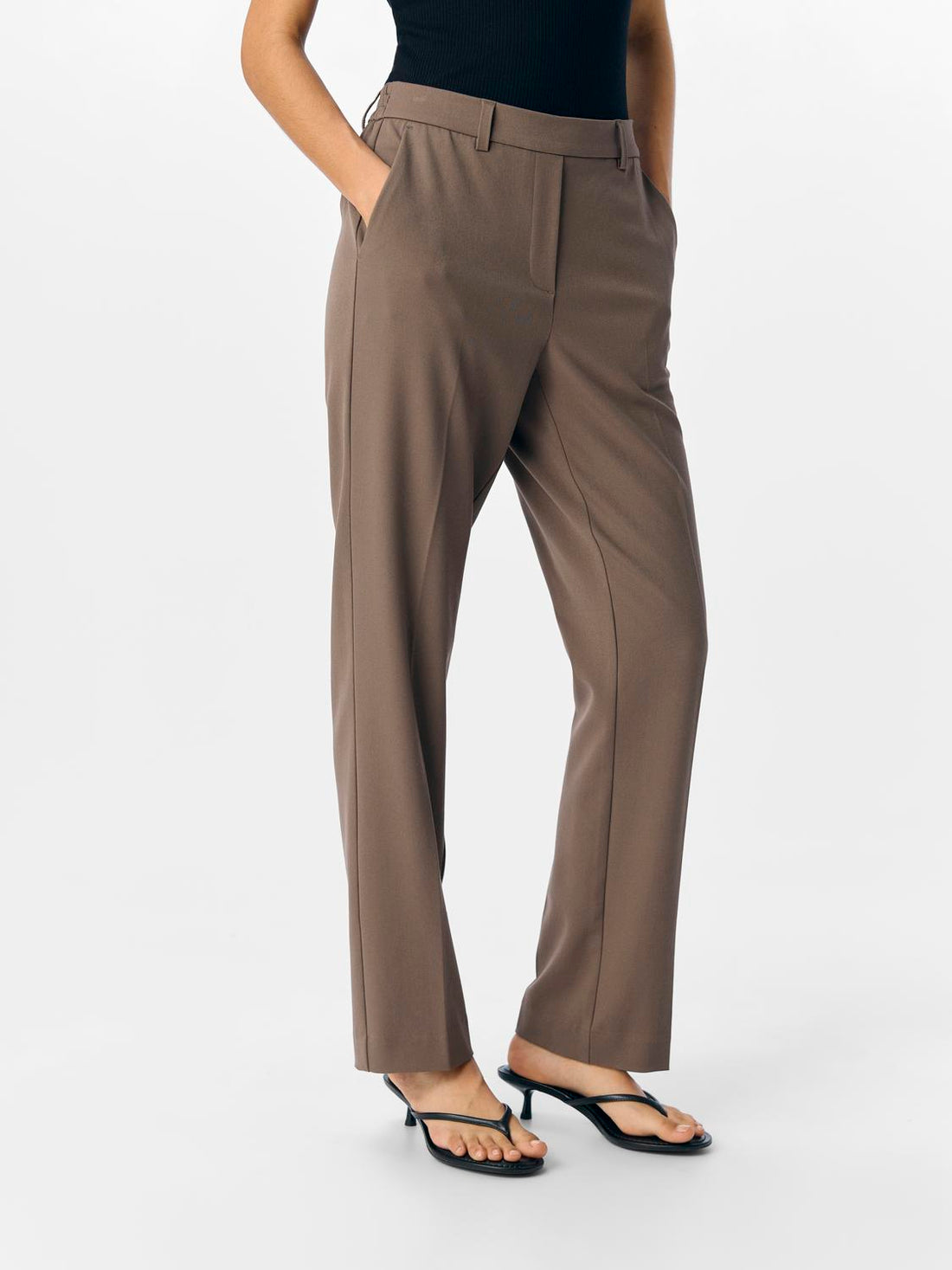 Objlisa Mw Straight Pant Noos Grå
