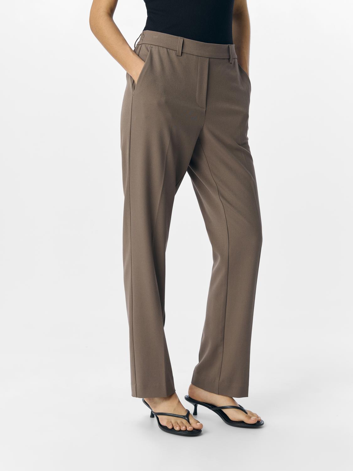 Objlisa Mw Straight Pant Noos Grå
