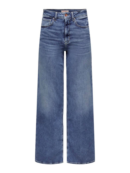 ONLMADISON BLUSH HW WIDE DNM DOT372 NOOS Mellomblå