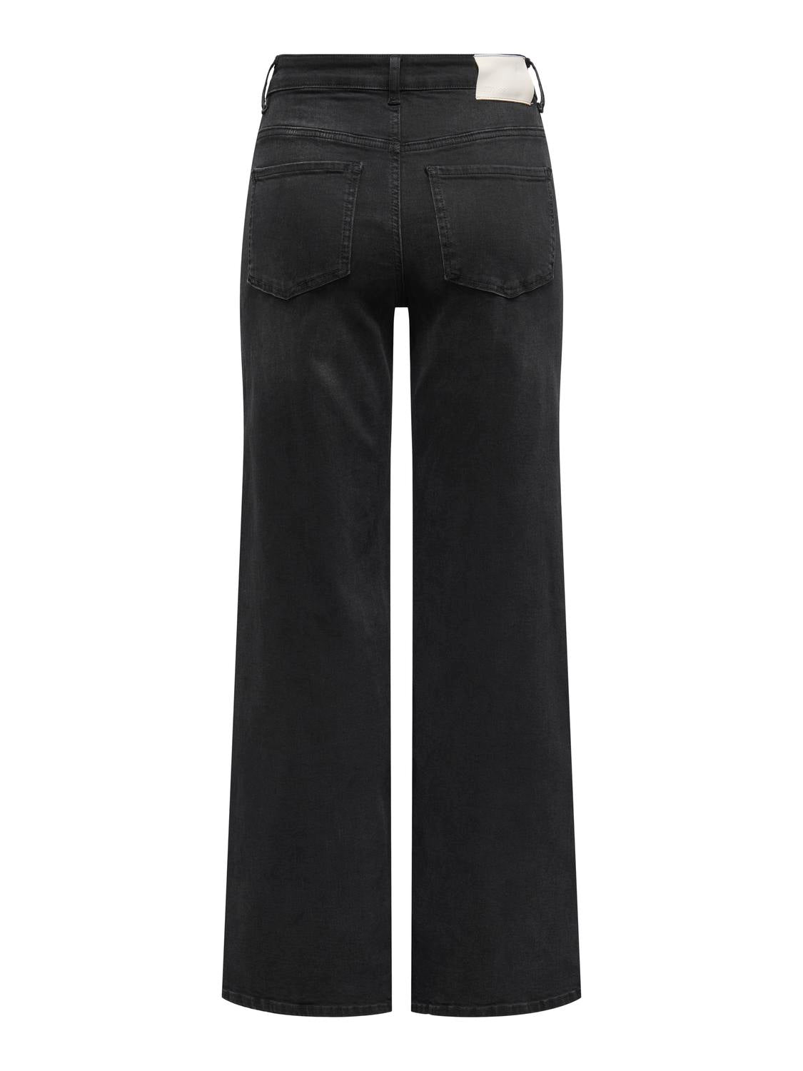 Jdyfelina-Fina Hw Wide Blk Jeansdnm Noos Sort