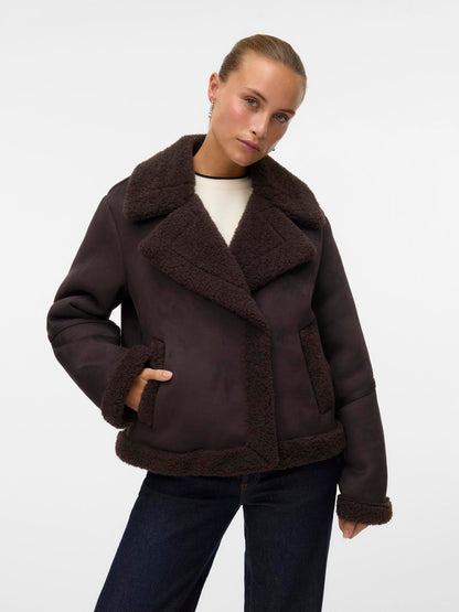 Vmharper Short Jacket Brun
