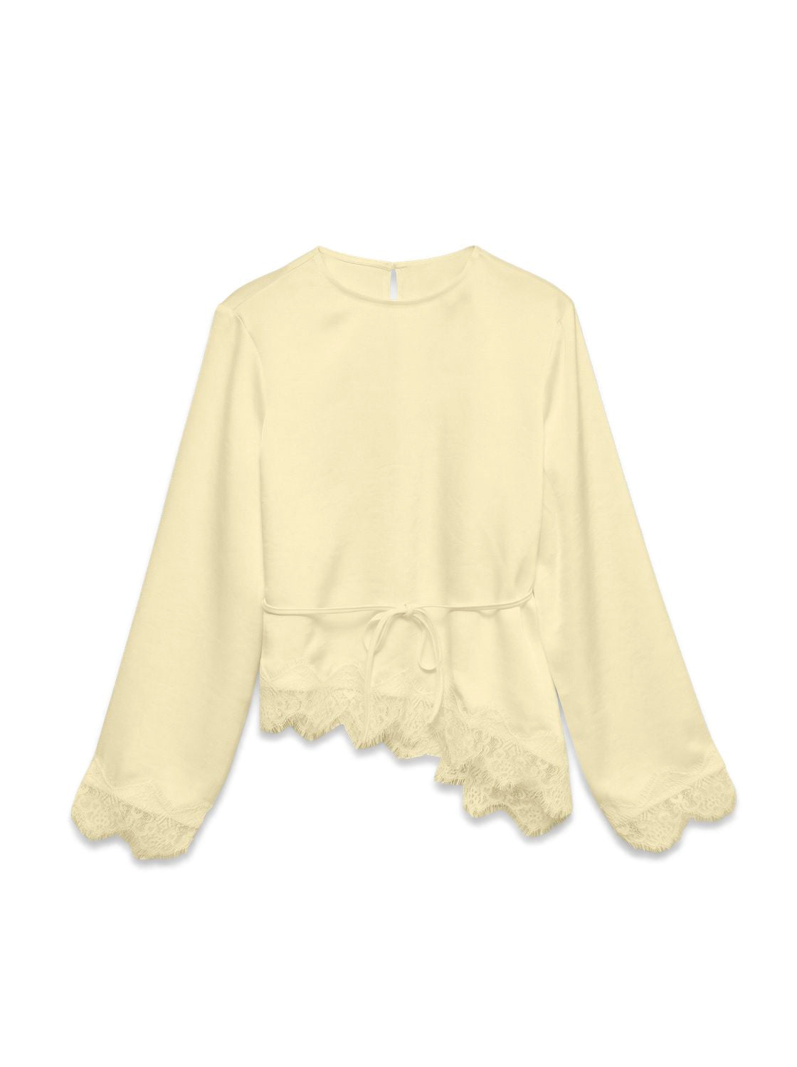 Vmmiro Ls Lace Top Wvn No Gul