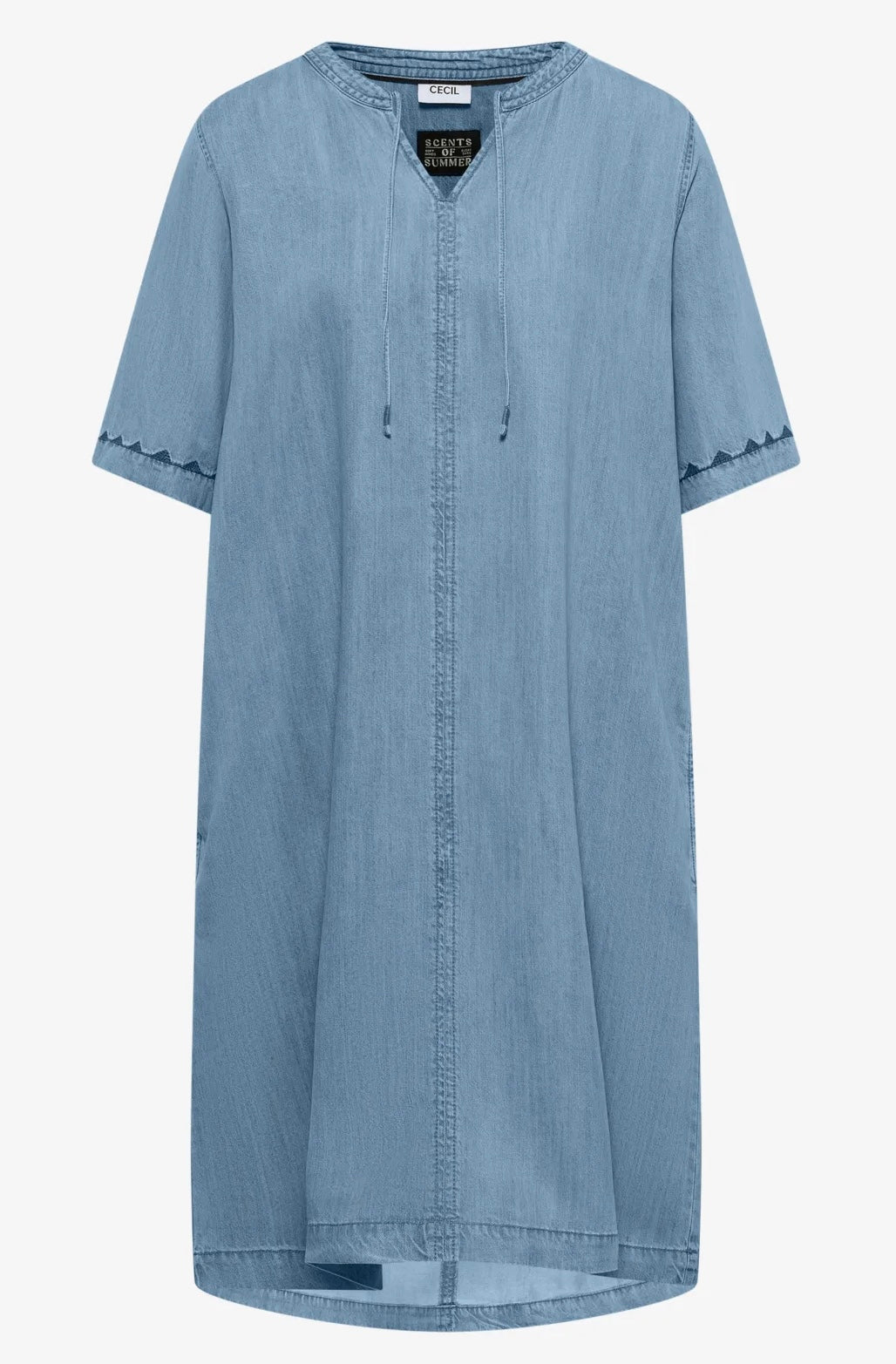 Denim look dress Blå
