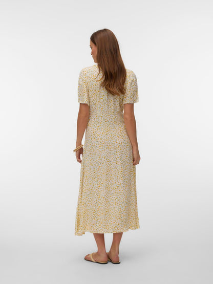 Vmalba Ss Calf Dress Wvn Noos Gul