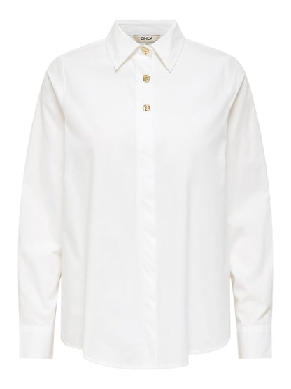Onlsable Nina Ls Shirt Wvn Hvit