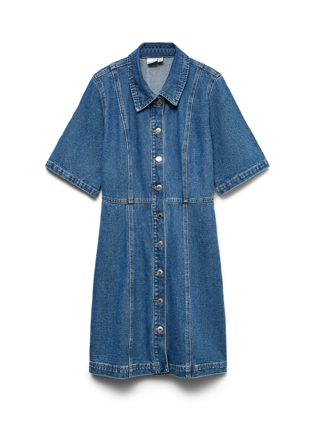 Vmdaisy 2/4 Short Denim Dress Noos Blå