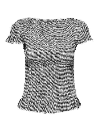 Onlcelle Cap Smock Boatneck Top Jrs Sort