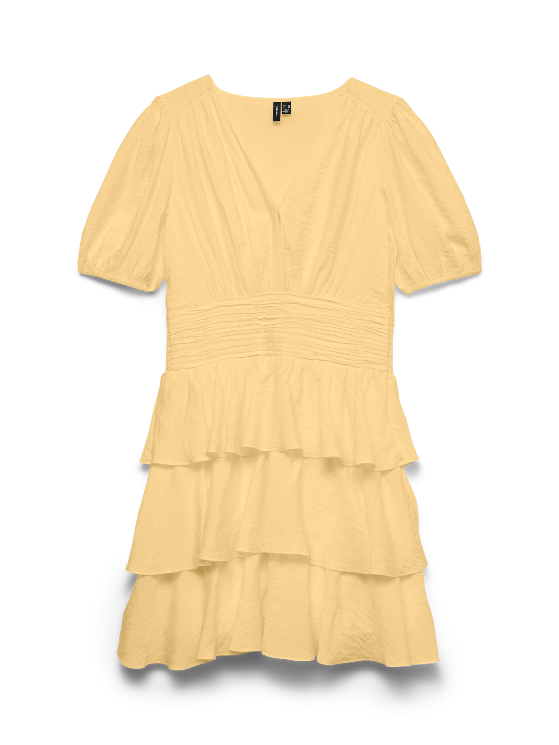 VMLISE 2/4 V-NECK SHORT DRESS WVN EXP Mellomgul