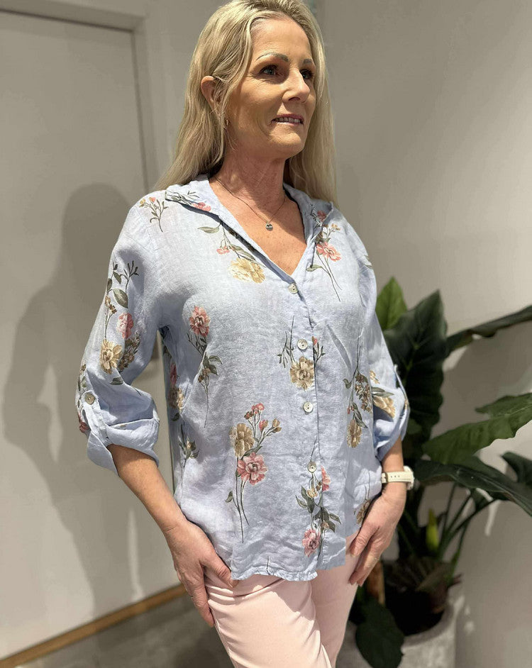 CHARLOTTA LINBLUSE Blå