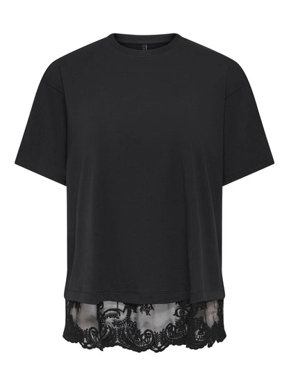 Onlvivvi S/s Lace Bottom Top Jrs Noos Sort