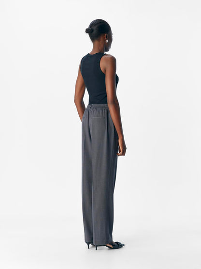 Objlisa Mw Straight Pant Noos Grå