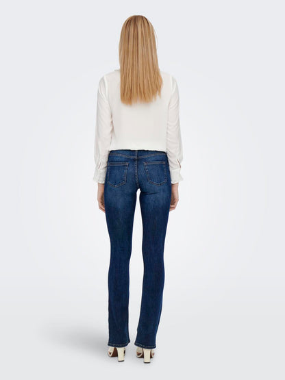 Onlblush Mid Flared Dnm Tai021 Noos Blå