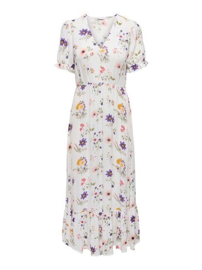 Onlchianti S/s Long Dress Wvn Noos Hvit