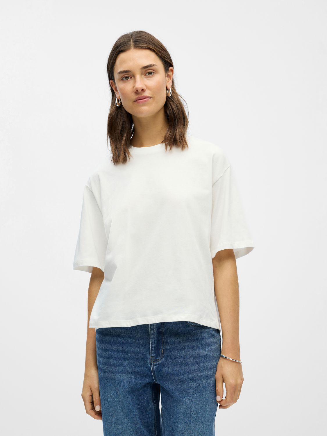 Objgima S/s Lo T-Shirt Noos Hvit