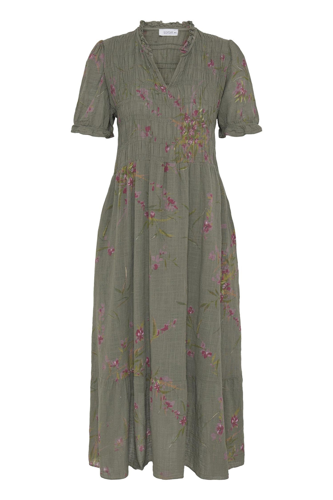 Sbalexa G Long Flo Dress Grønn