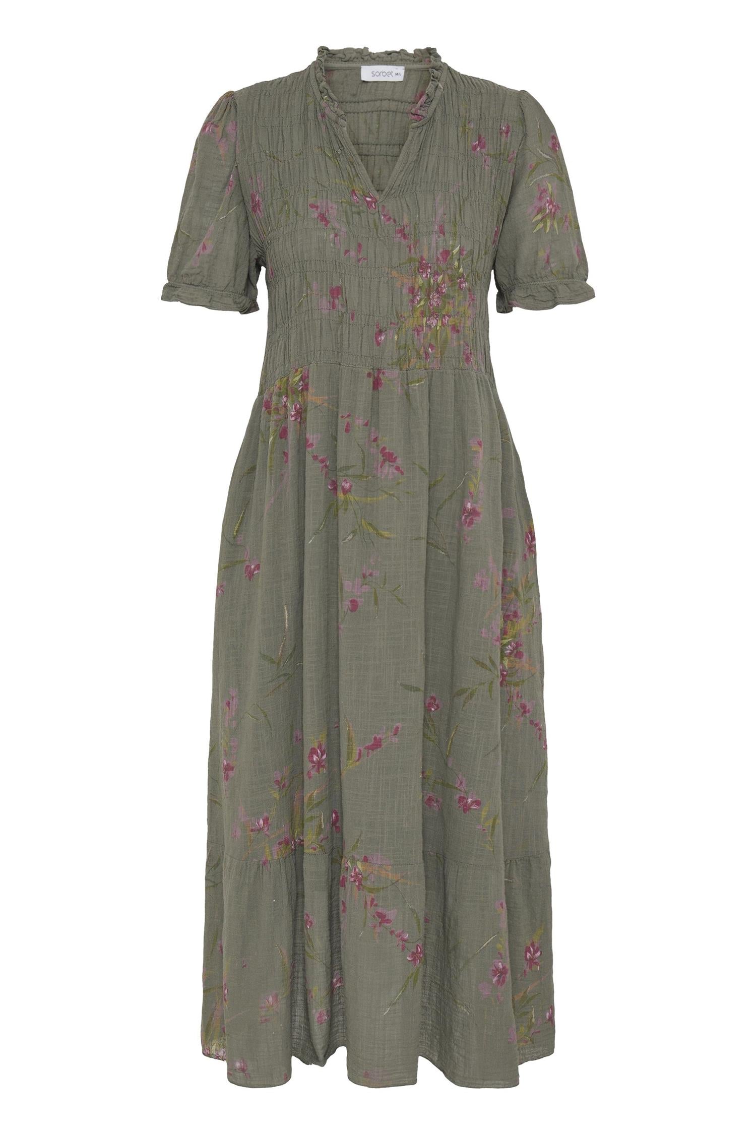 Sbalexa G Long Flo Dress Grønn
