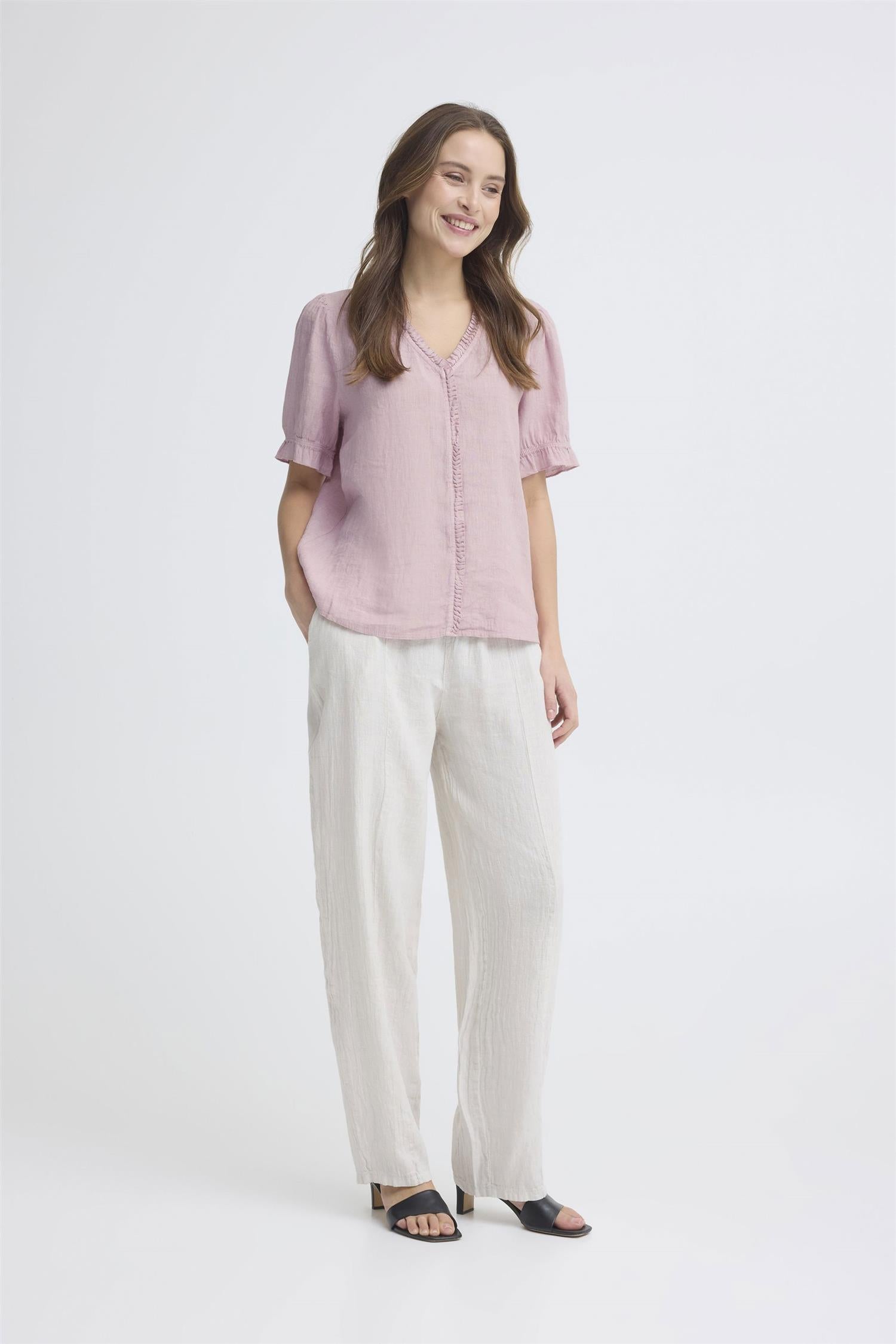 Sbfontanelle Ss Flounce Blouse Rosa
