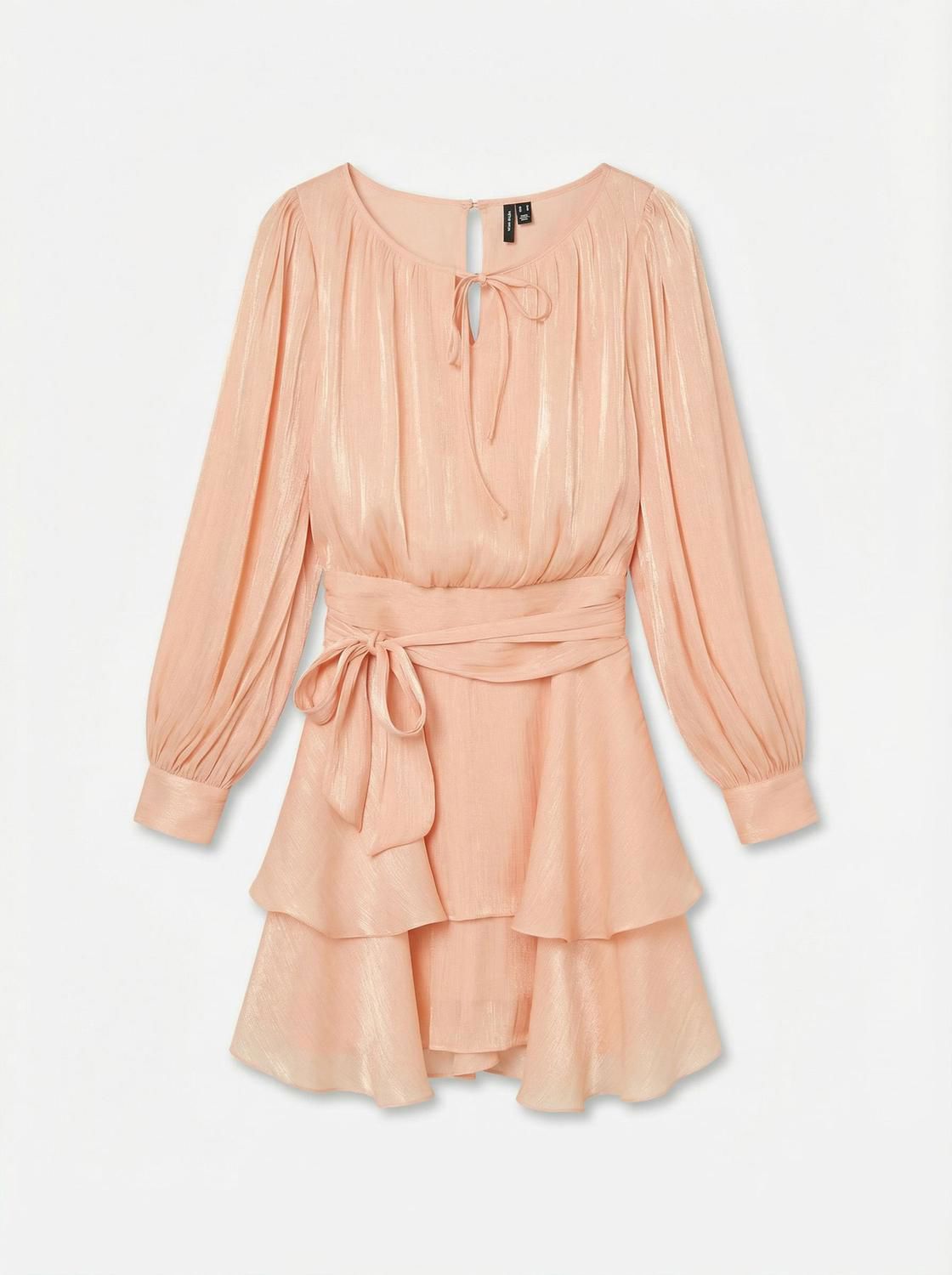 Vmelisa Ls Detail Short Dress Wvn Exp Oransje