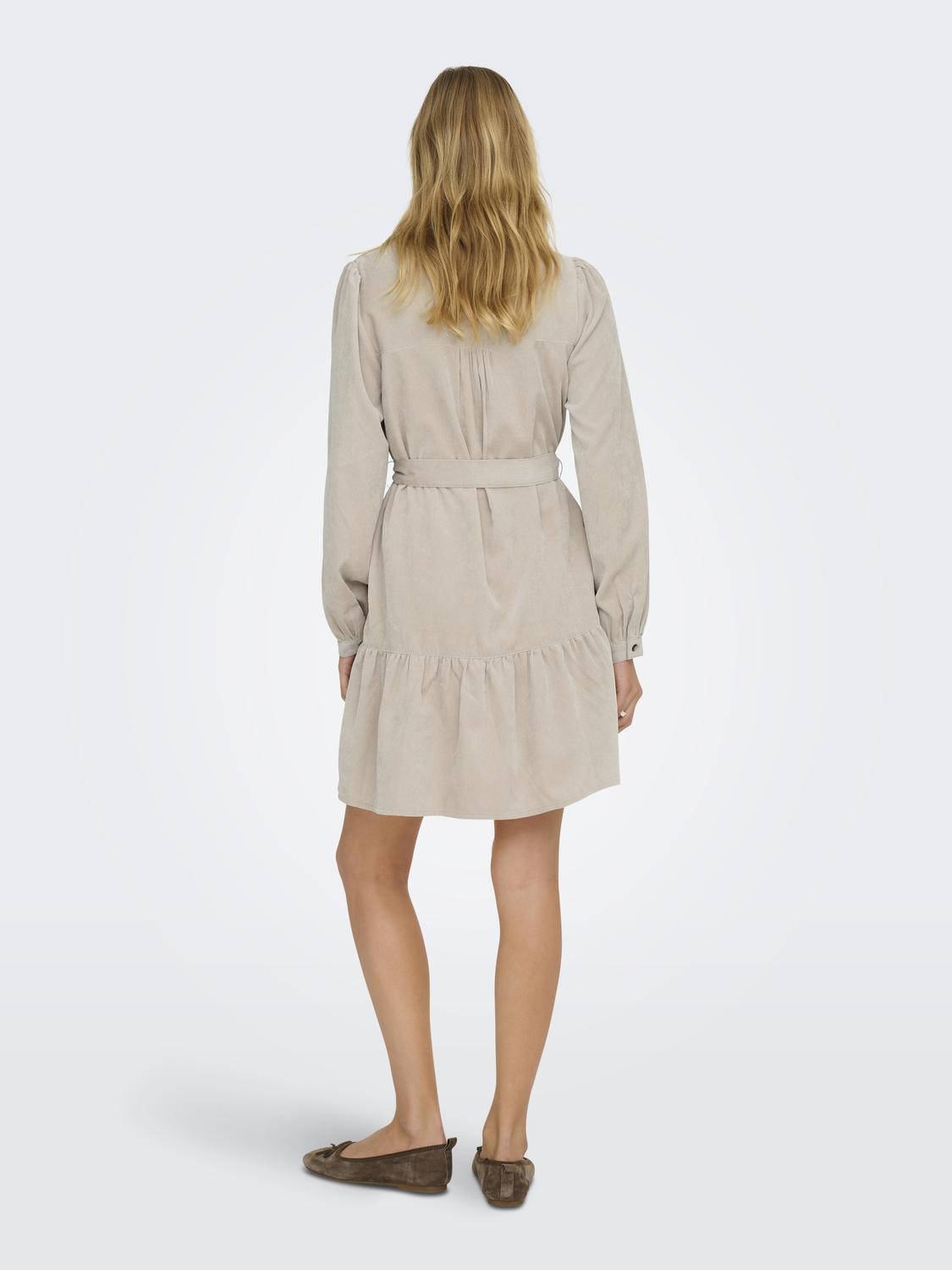 Onlmarike Life L/s Cord Belt Dress Pnt Beige