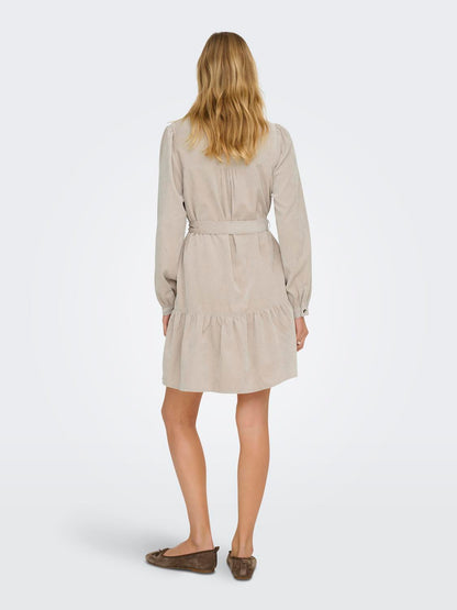 Onlmarike Life L/s Cord Belt Dress Pnt Beige