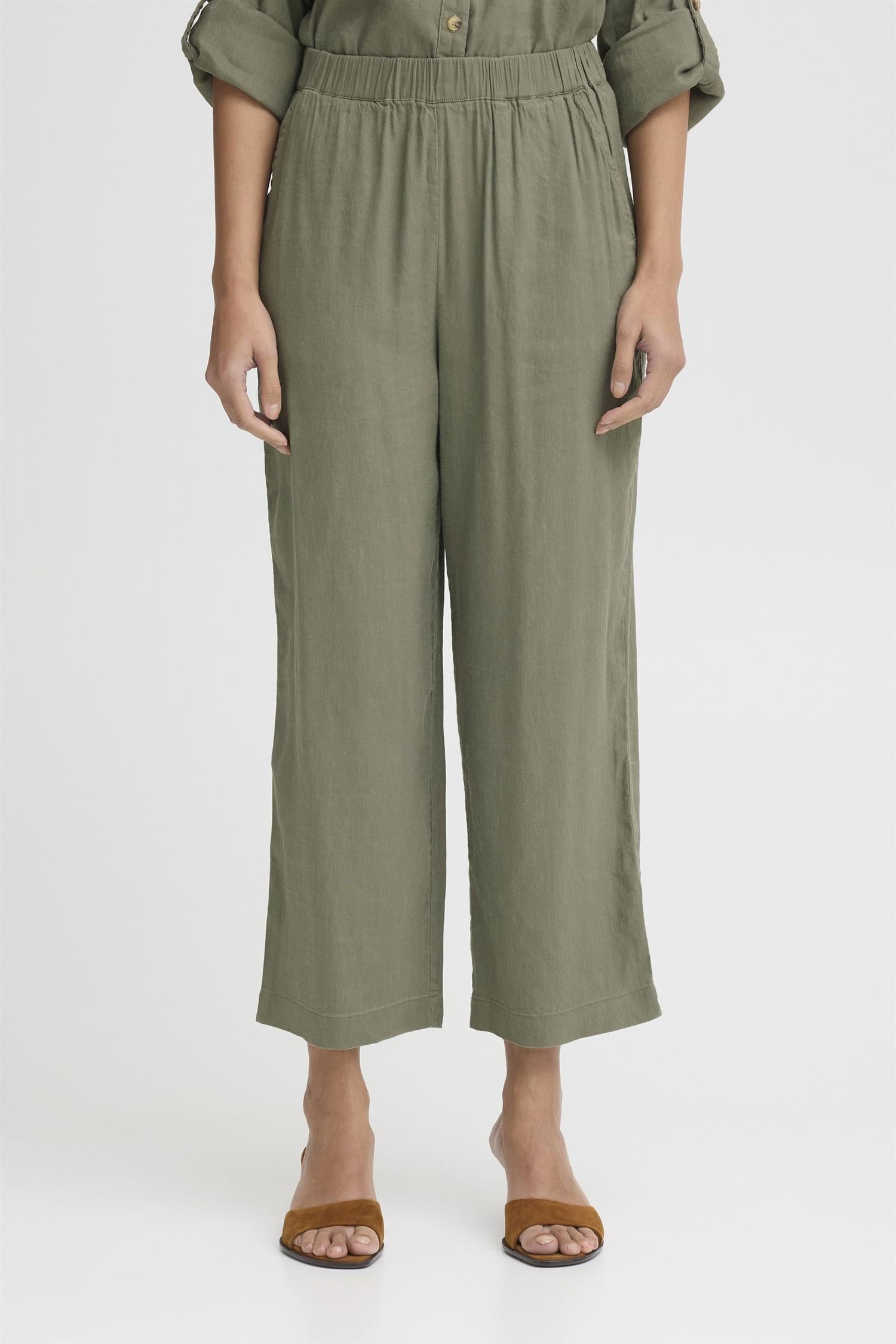 Pzluca Pant Wide Leg Grønn