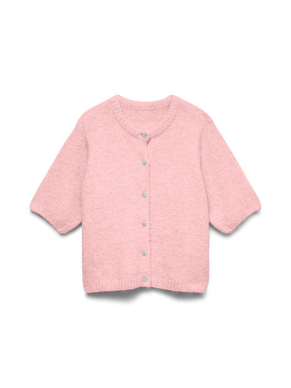 Vmkara 2/4 O-Neck Button Cardigan Exp Rosa