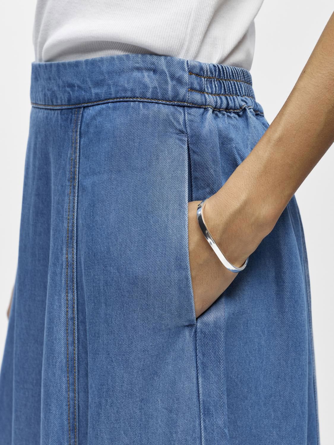 Objframe Mw Denim Skirt Noos Blå