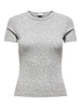 Jdylucky S/s O Neck Top Jrs Noos Grå