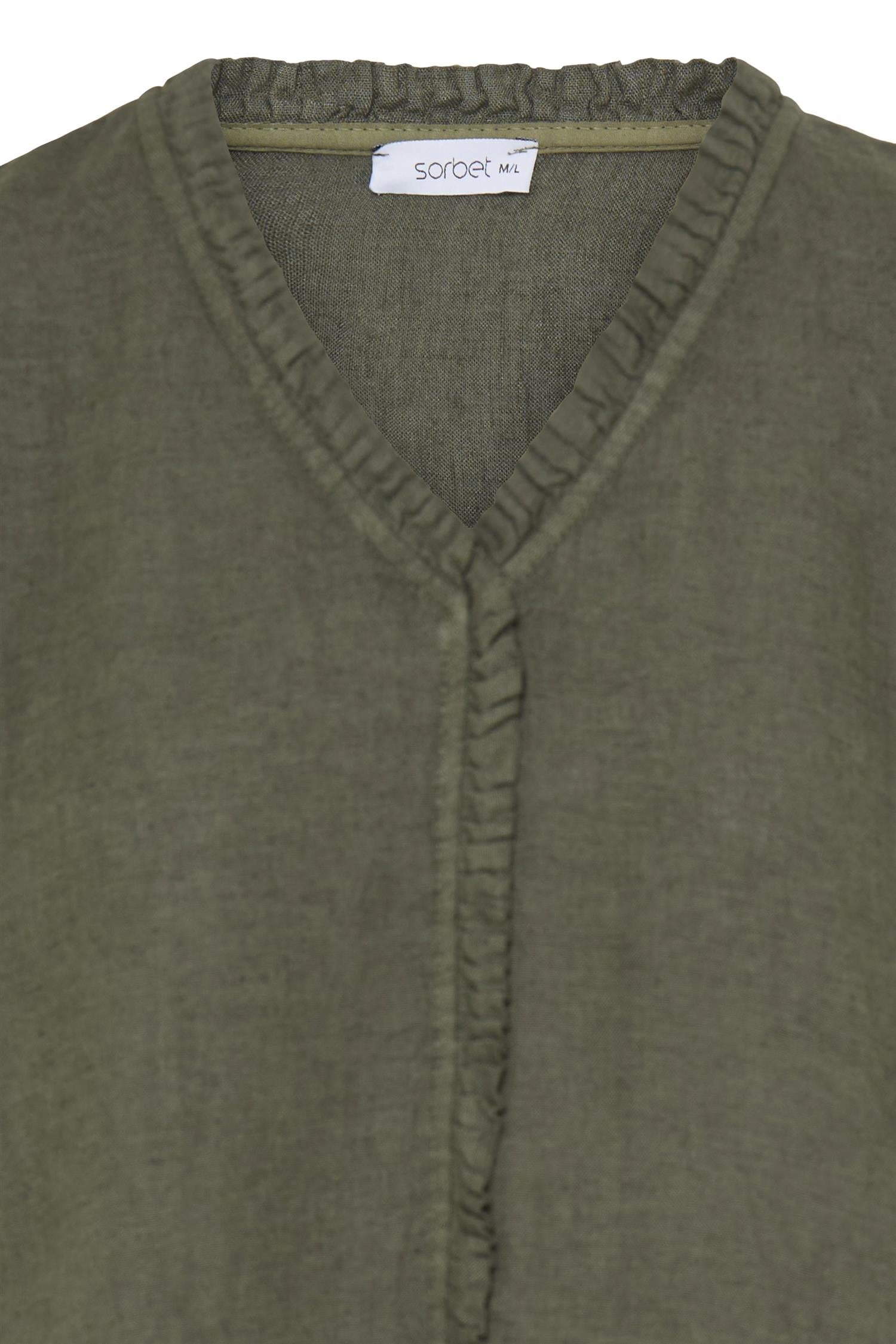 Sbfontanelle Ss Flounce Blouse Grønn