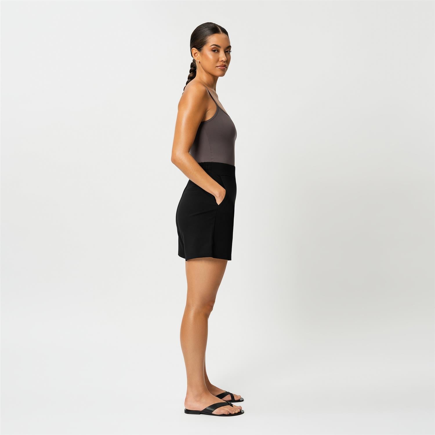 Light Ponte Shorts Svart