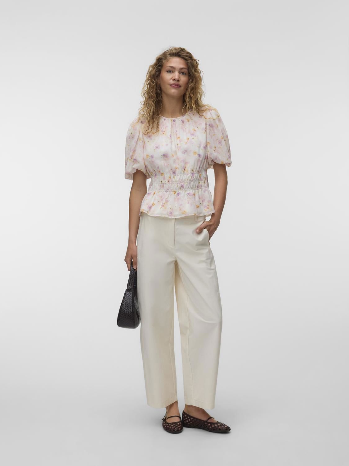 Awtaliha 2/4 O-Neck Smock Top