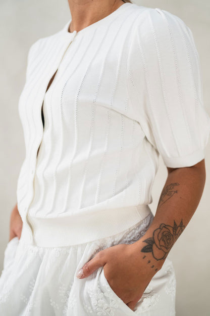 Rausguru 2/4 Cardigan Hvit