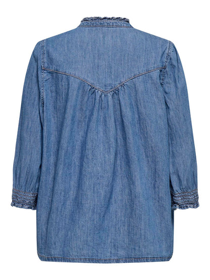 Onlraya 3/4 Shirt Dnm Akm Noos Blå