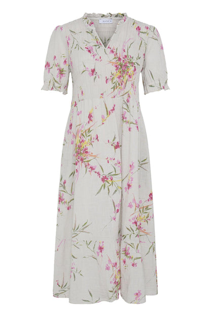 Sbalexa G Long Flo Dress Beige