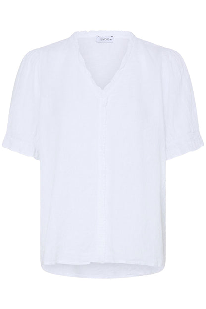 Sbfontanelle Ss Flounce Blouse Hvit
