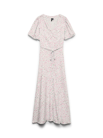 Vmalba Ss Calf Dress Wvn Noos Rosa
