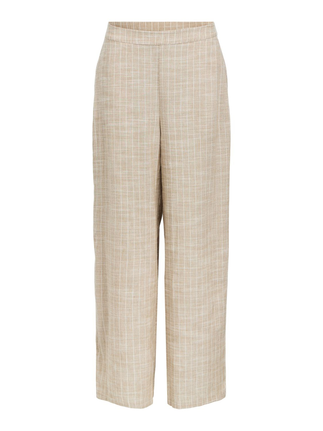 Objpaula Yui Hw Wide Pants 144 Beige