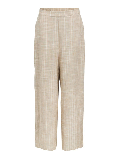Objpaula Yui Hw Wide Pants 144 Beige