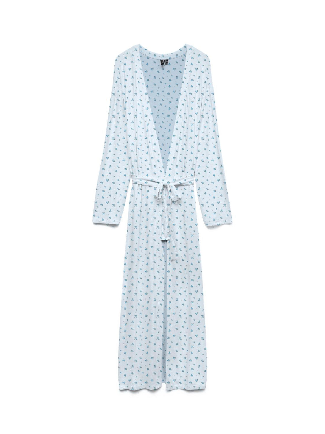 Vmesther Aop Ls Long Belt Cardigan Jrs Blå