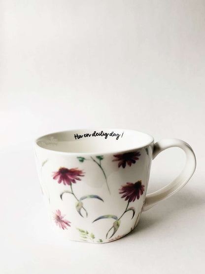 Krus 10×7,5 Cm Blomster «Ha En Deilig Dag»