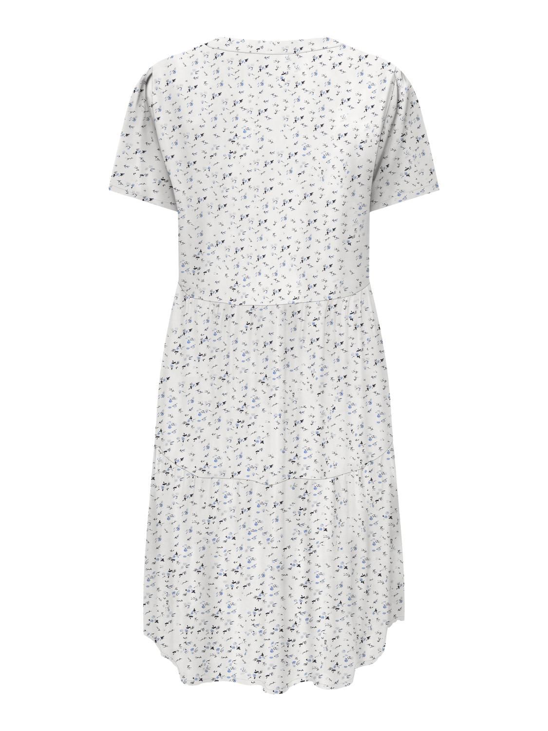 Onlzally S/s Thea Dress Noos Wvn Hvit