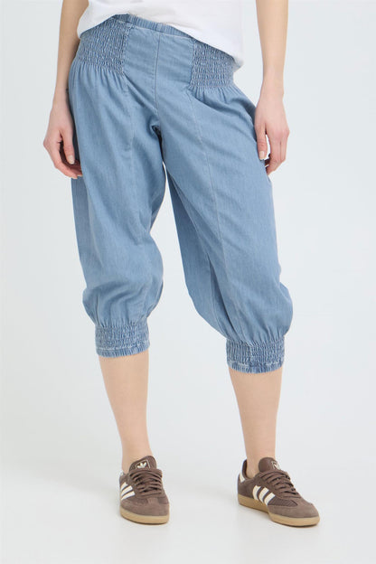 Pzjill Denim Capri Blå